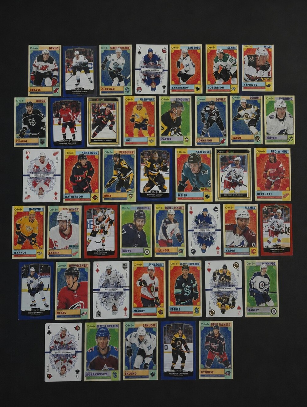 O Pee Chee Assorted Hockey NHL Trading Cards Near Mint Lot of 42